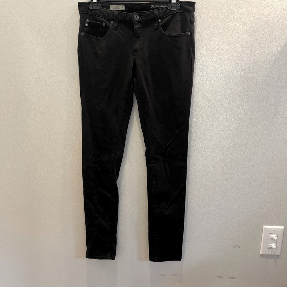AG Adriano Goldschmied Pants Womens 28R Black The Legging Super Skinny Fit